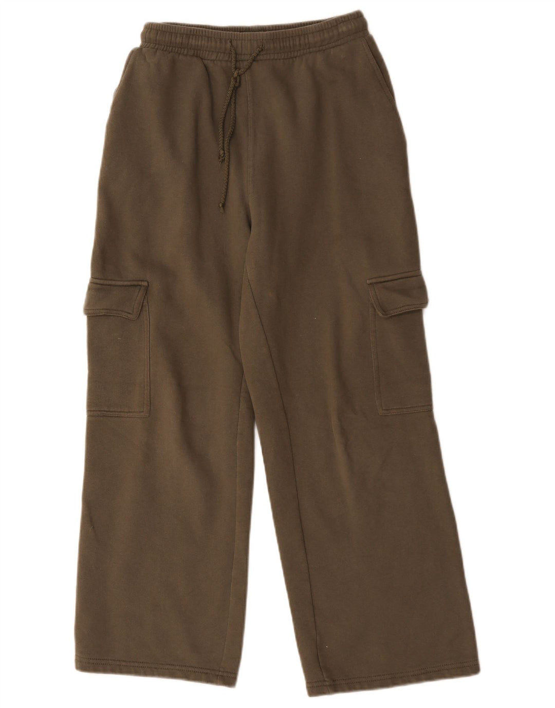 Zara Damen Cargo-Trainingshose UK 12 Medium Khaki Baumwolle