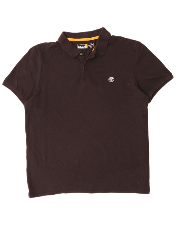 Timberland Herren Slim Fit Poloshirt 2XL Schwarz Baumwolle
