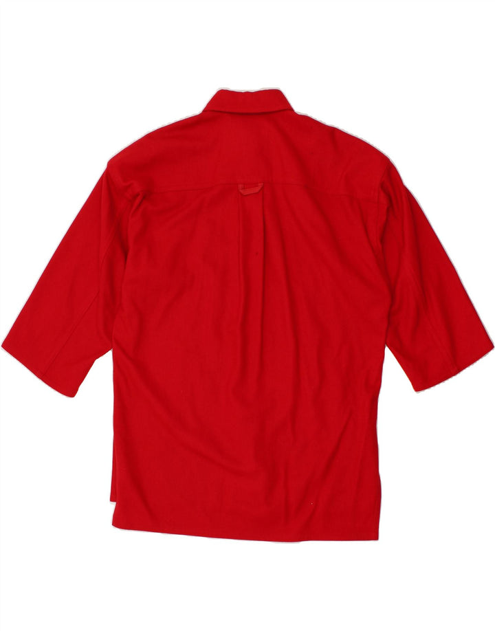 WEEKEND Womens 3/4 Sleeve Overcoat UK 8 Small Red Wool | Vintage Weekend | Thrift | Second-Hand Weekend | Used Clothing | Messina Hembry 