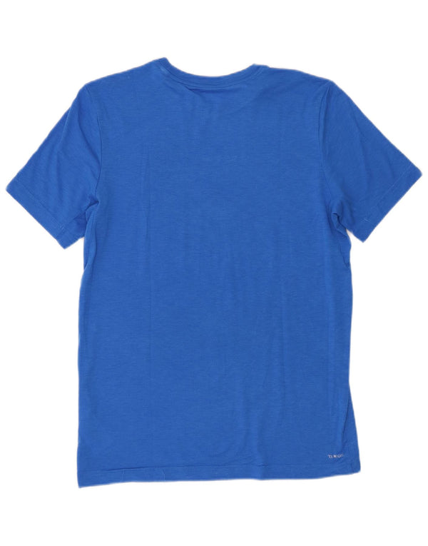 Adidas Jungen Climalite Graphic T-Shirt Top 13-14 Jahre Large Blau Polyester