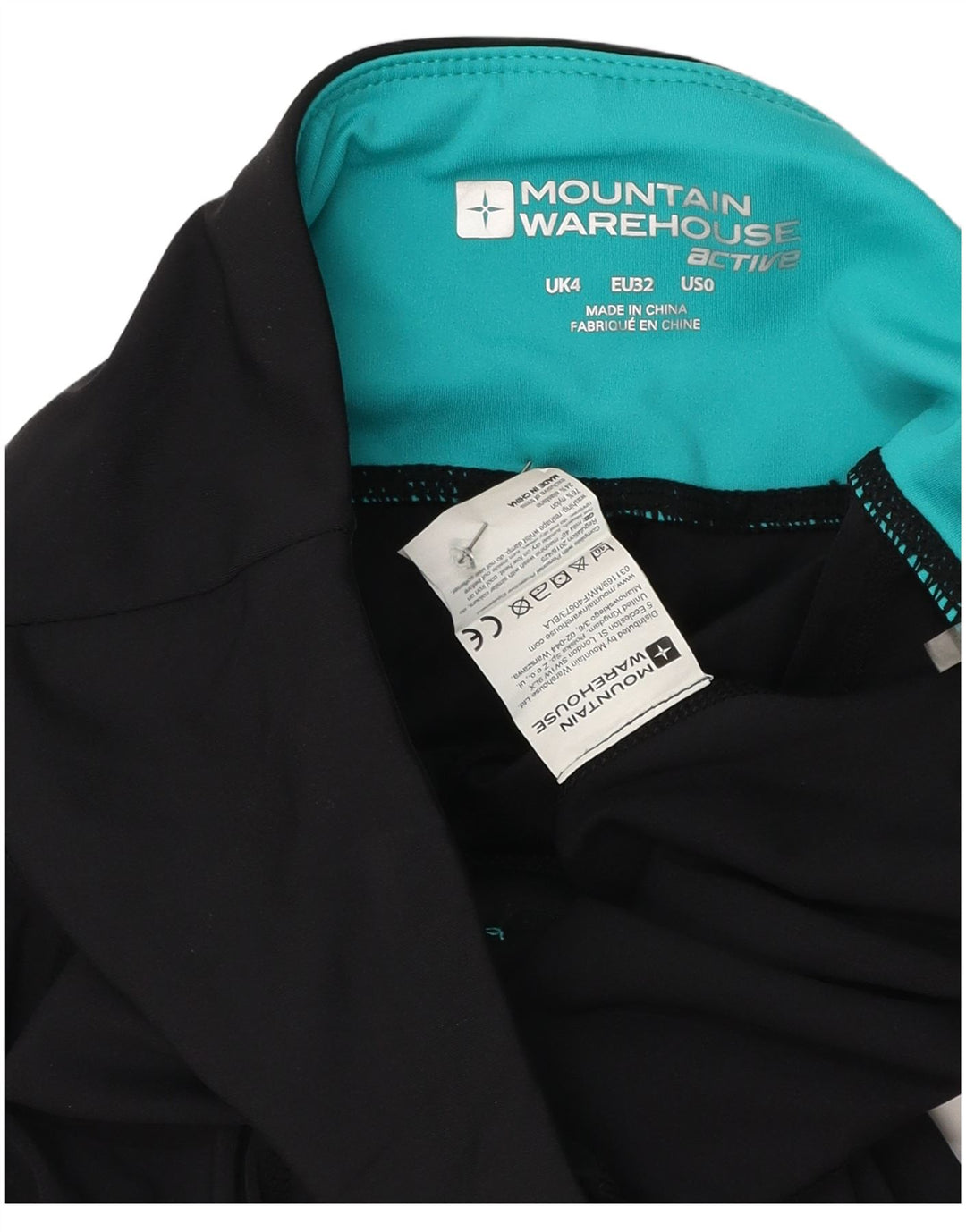 Mountain Warehouse Damen-Leggings UK 4 XS Schwarzes Nylon