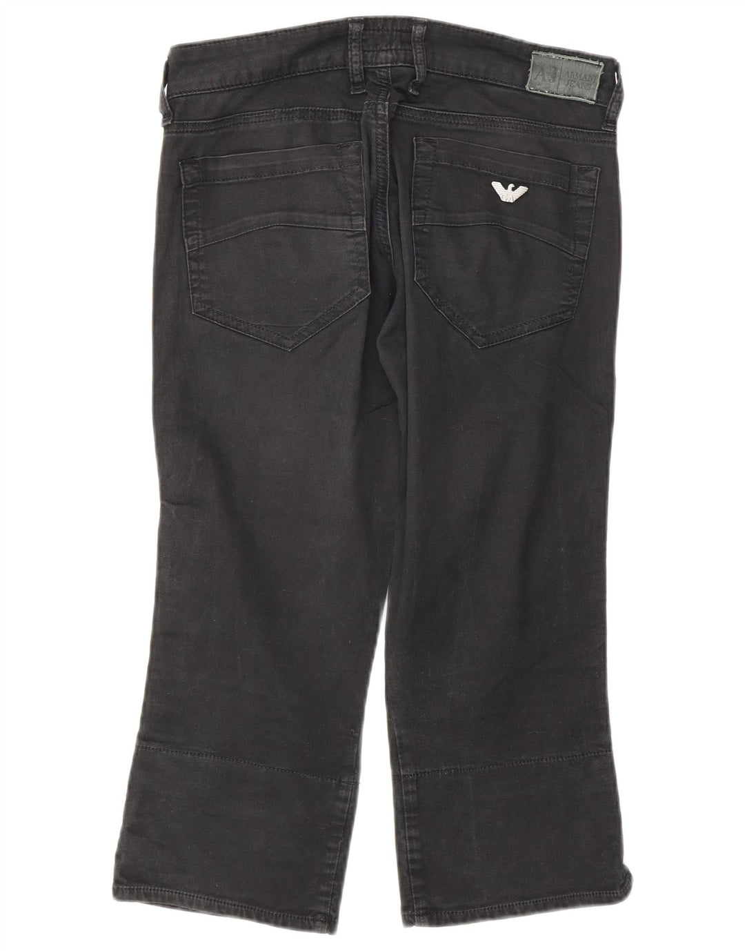 Armani Damen Caprihose W27 L20 Graue Baumwolle