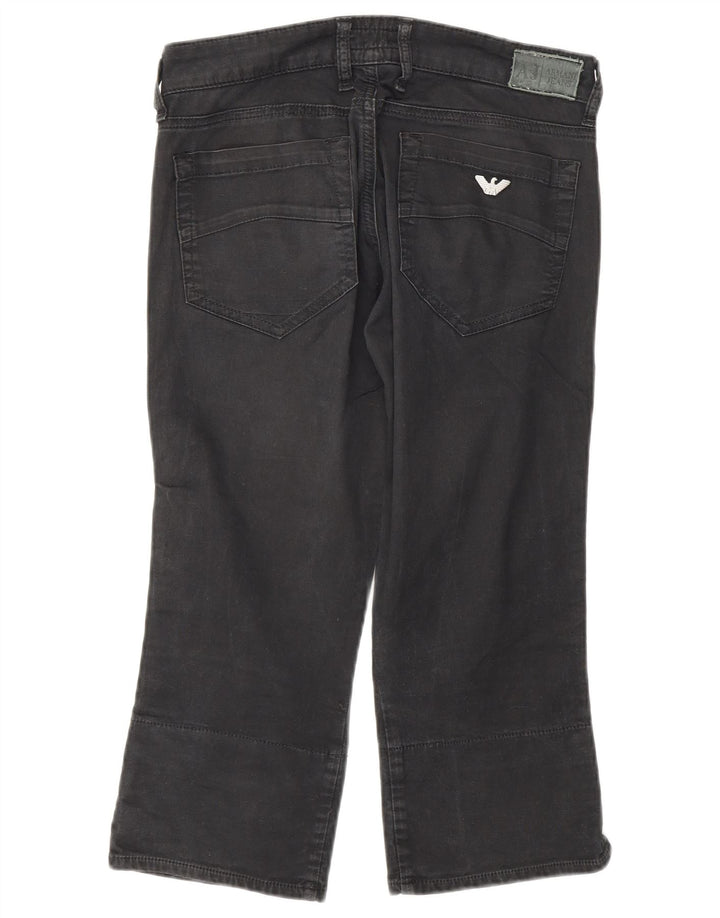 Armani Damen Caprihose W27 L20 Graue Baumwolle