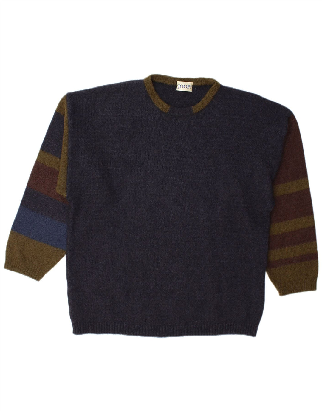 Joop Herren-Pullover mit Rundhalsausschnitt, Größe 52, groß, Marineblau, Farbblock