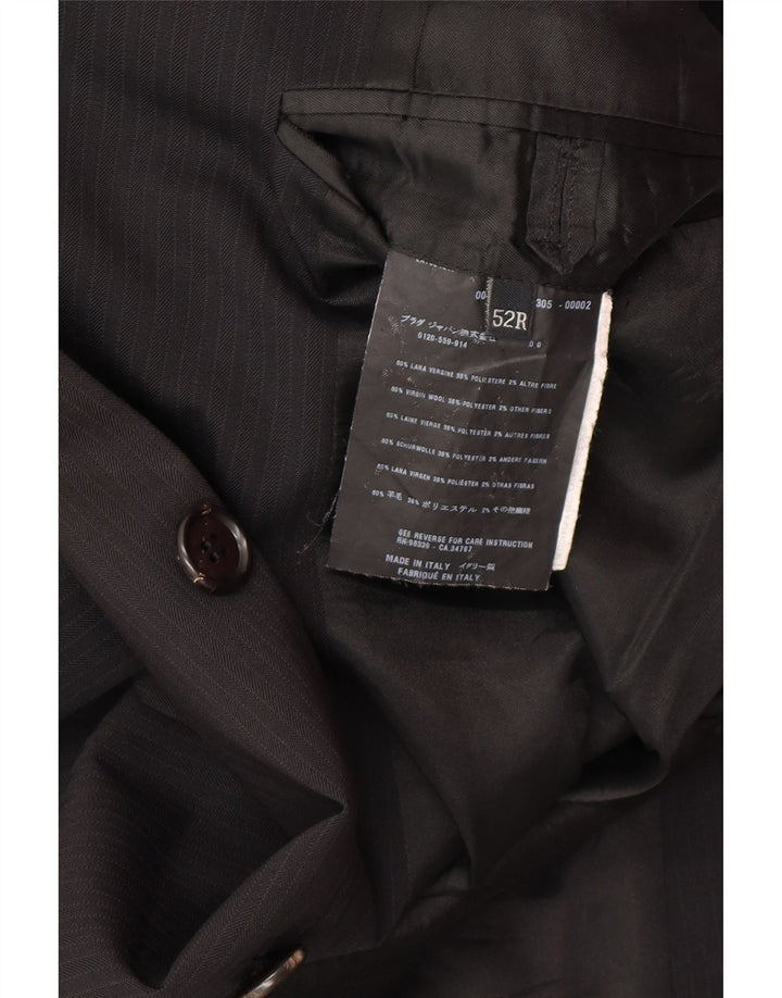 PRADA Herren 3-Knopf-2-teiliger Anzug IT 52 XL W34 L30 Schwarz Klassisch