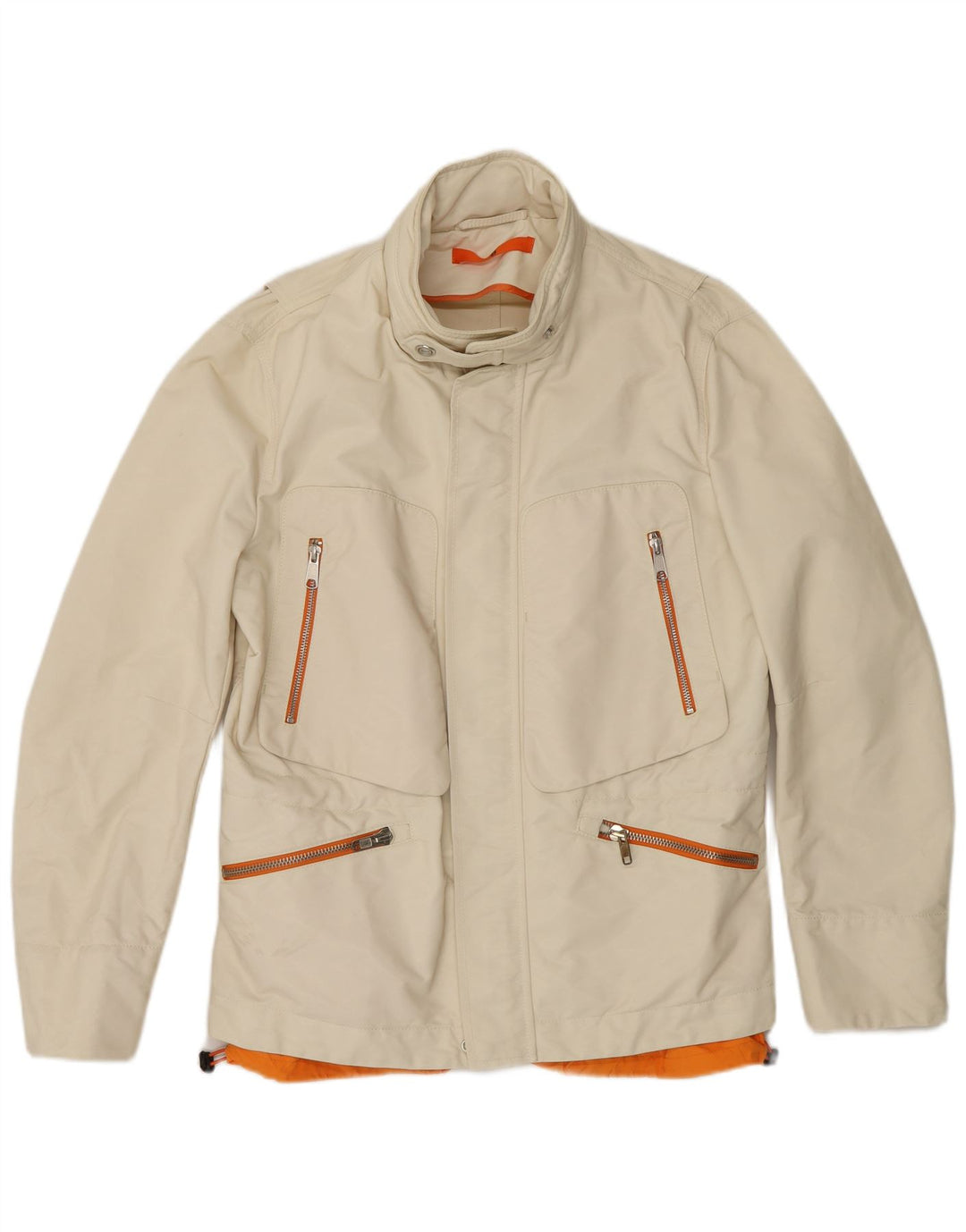 Dondup Herren-Utility-Jacke mit Kapuze IT 50 Large Off White Polyamid