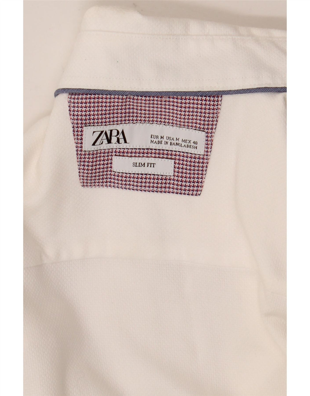 Zara Herren Slim Fit Hemd Mittelweiß