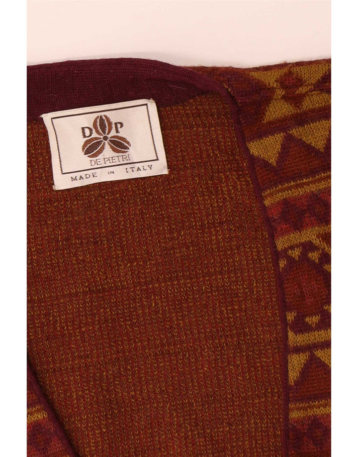 De Pietri Herren Strickjacke XL Braun Geometrisch