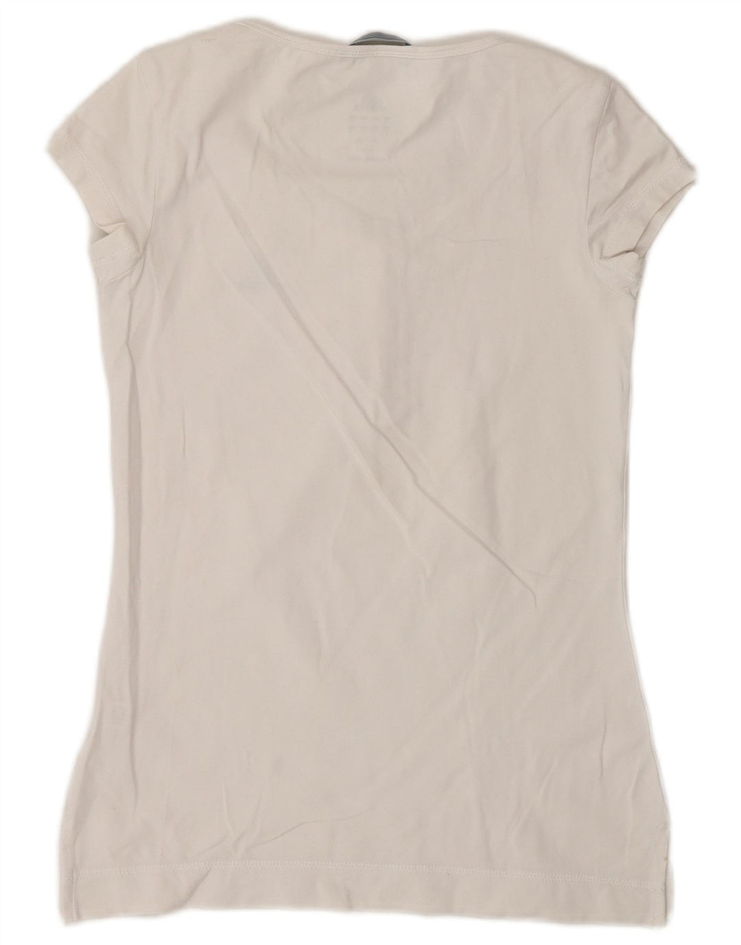 Adidas Damen T-Shirt Top UK 10 Small Weiß