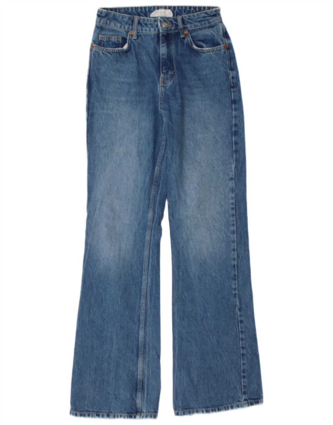 TOPSHOP Damen Bootcut-Jeans W26 L32 Blaue Baumwolle