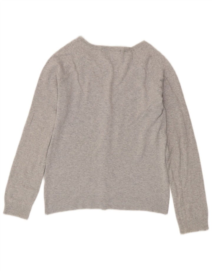 Zara Damen-Cardigan-Pullover UK 14 Large Grau meliert
