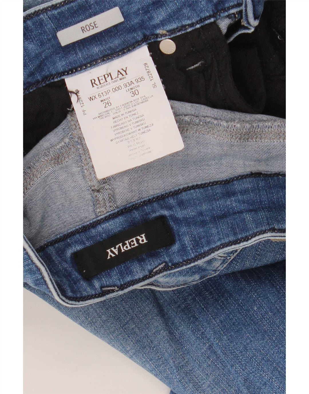 Replay Damen Rose Skinny Jeans W26 L30 Blau