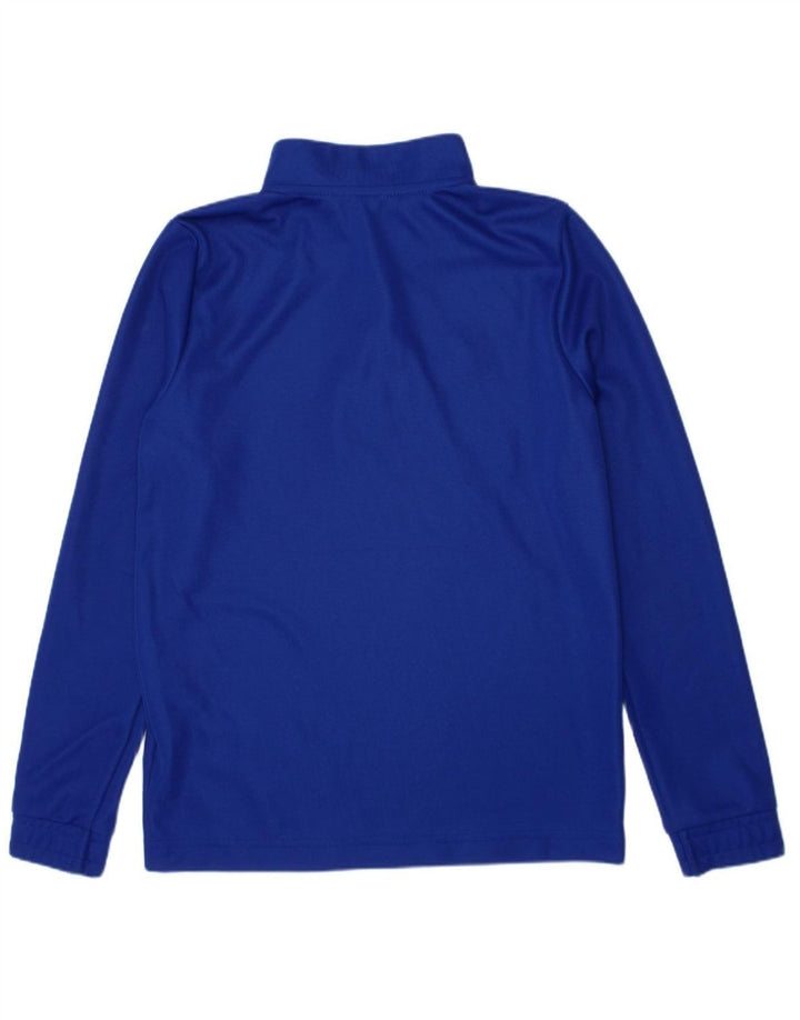 ADIDAS Boys Aeroready Zip Neck Pullover Tracksuit Top 9-10 Years Blue