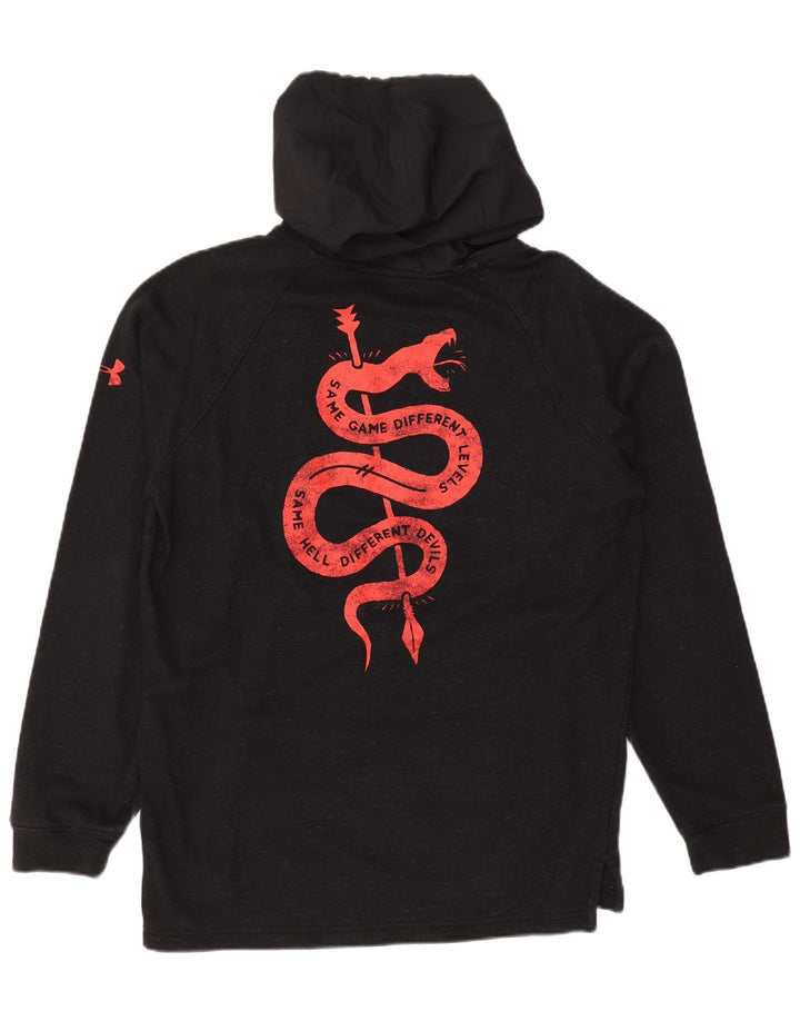 Under Armour Herren-Kapuzenpullover mit Grafik, groß, aus schwarzer Baumwolle