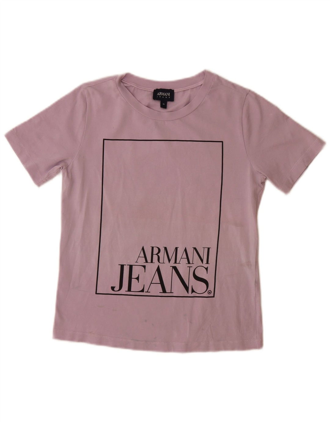 ARMANI JEANS Damen Grafik T-Shirt Top EU 36 Small Lila