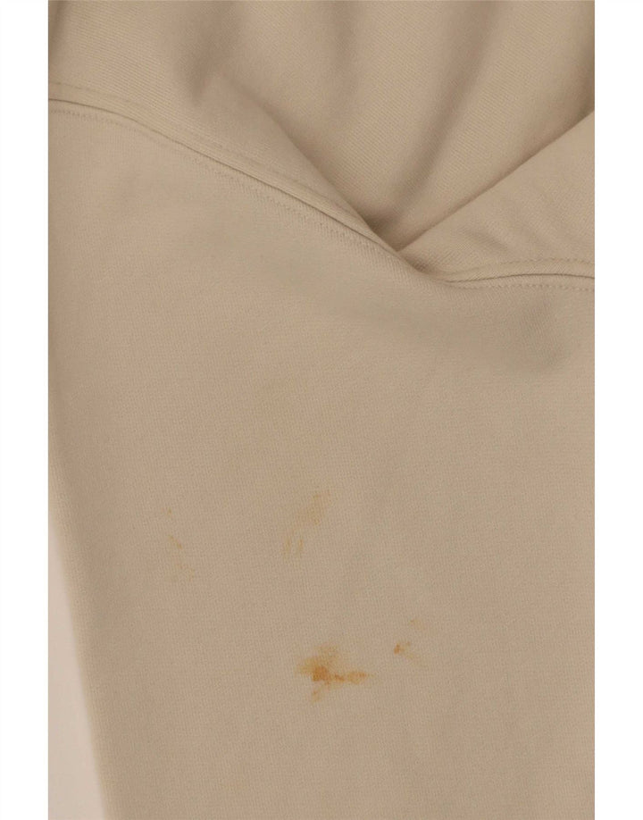 Zara Damen-Sweatshirt mit Reißverschluss am Hals, UK 14, mittelbeige Baumwolle