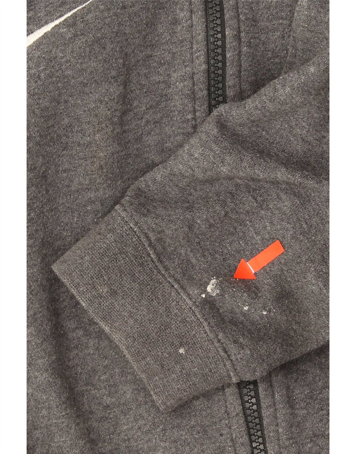 Nike Herren-Kapuzenpullover mit Reißverschluss, klein, graue Baumwolle