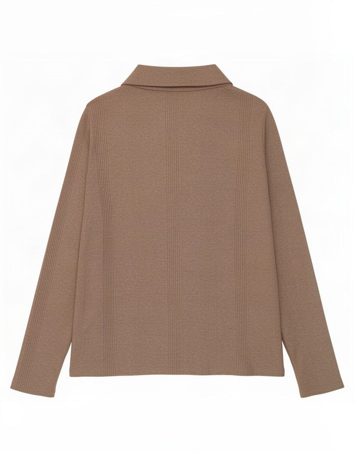 Marks & Spencer Damen-Blusenoberteil, normal, UK 14, mittelbeige Baumwolle
