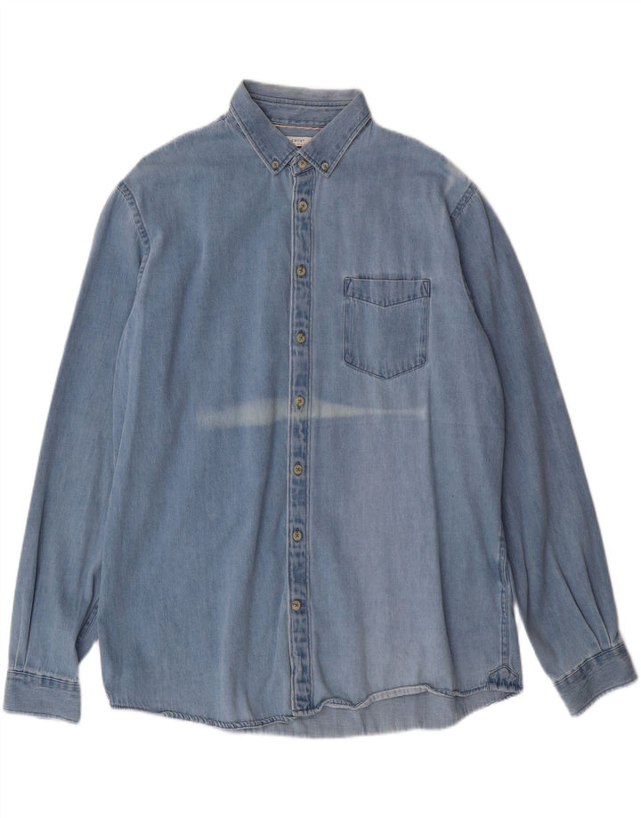 CELIO Mens Denim Shirt XL Blue Vintage Celio and Second-Hand Celio from Messina Hembry 