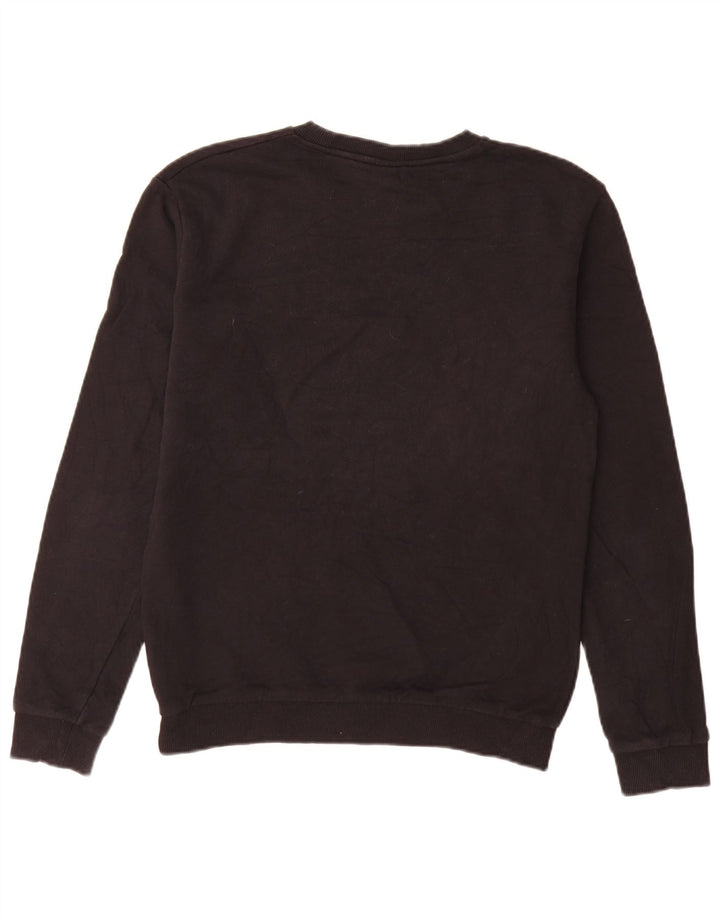 Zara Herren Grafik-Sweatshirt-Pullover aus mittelschwarzer Colourblock-Baumwolle