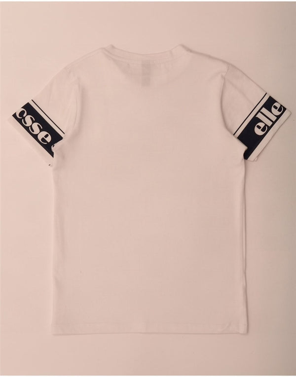 Ellesse Jungen-T-Shirt mit Grafik, 10–11 Jahre, weißes Farbblock-Design