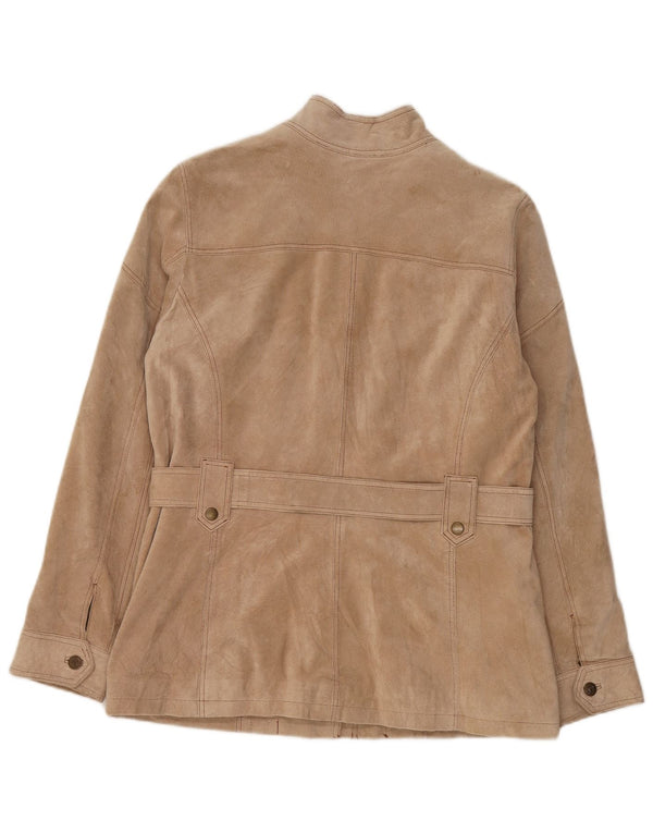 Gipsy Damen Wildlederjacke UK 18 XL Beige Leder