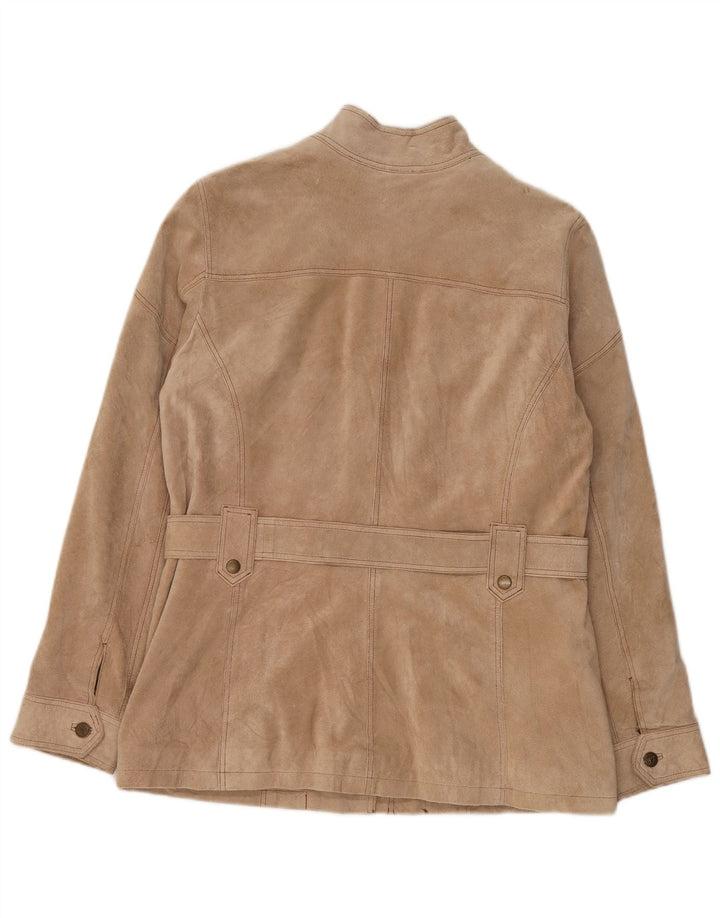 Gipsy Damen Wildlederjacke UK 18 XL Beige Leder