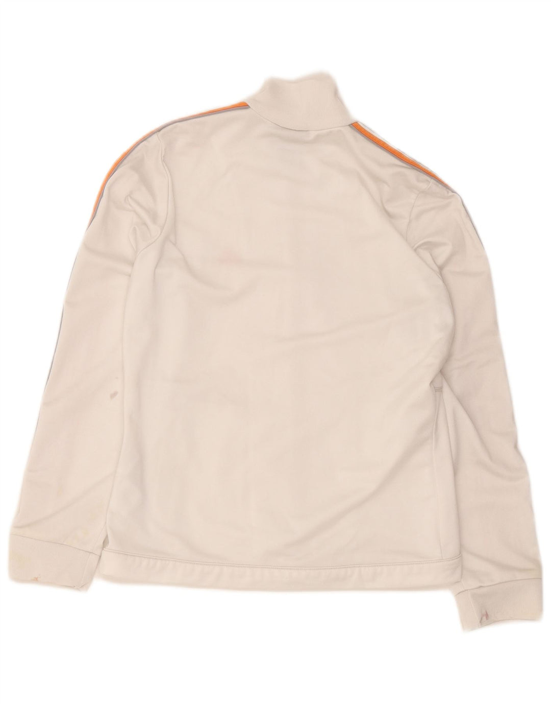 Adidas Damen Trainingsanzug Top Jacke UK 14 Mittelweißes Polyester