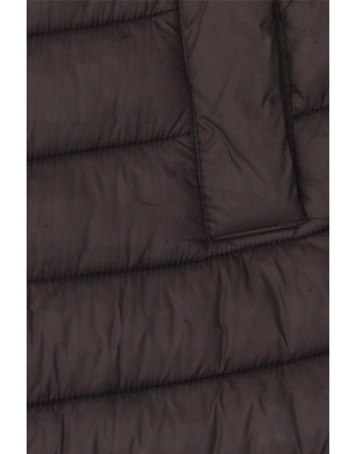 Superdry Wattierter Mantel mit Kapuze für Damen, UK 10, Small, schwarzes Nylon