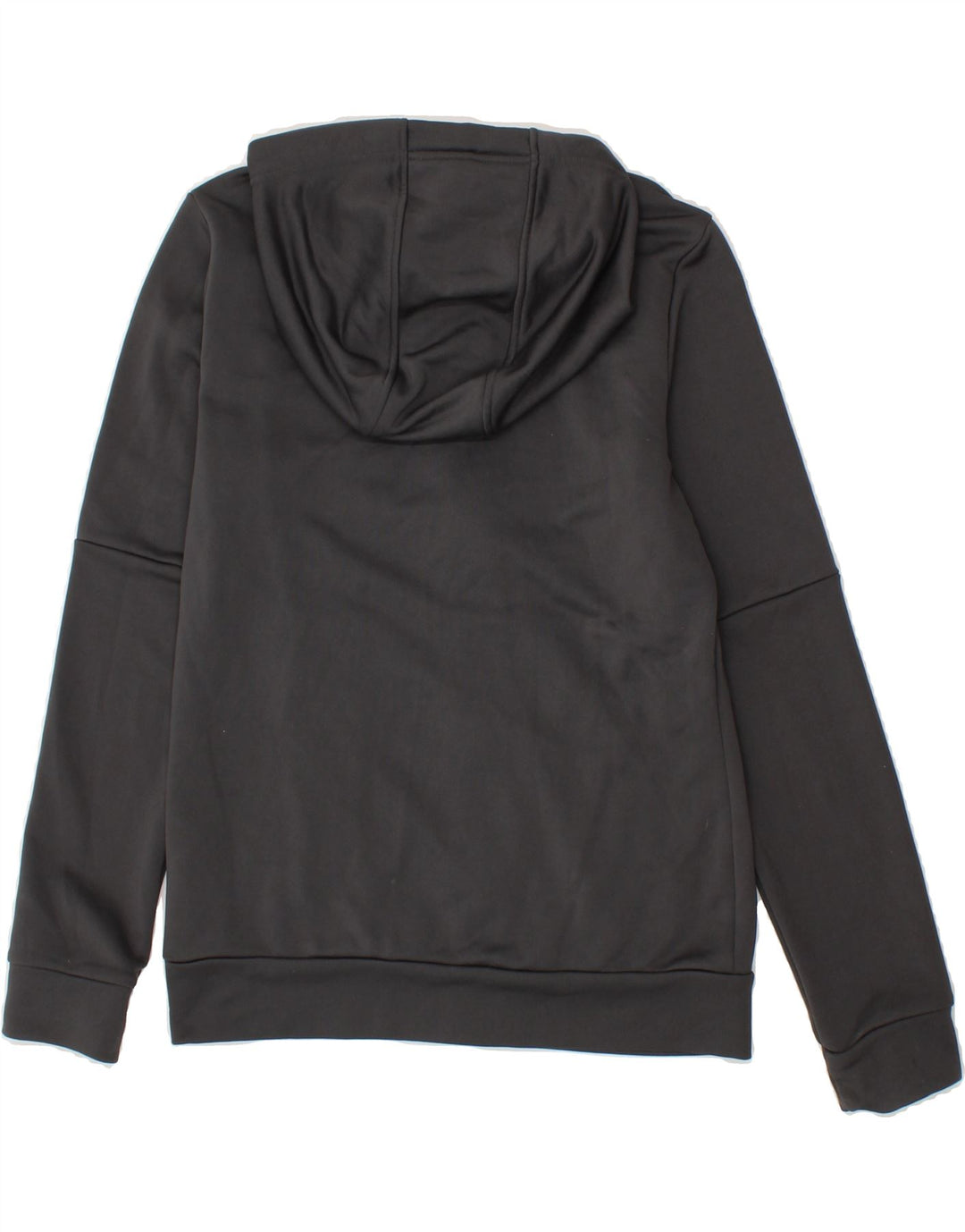 ADIDAS Womens Zip Hoodie Sweater UK 12/14 Medium Grey Polyester Vintage Adidas and Second-Hand Adidas from Messina Hembry 