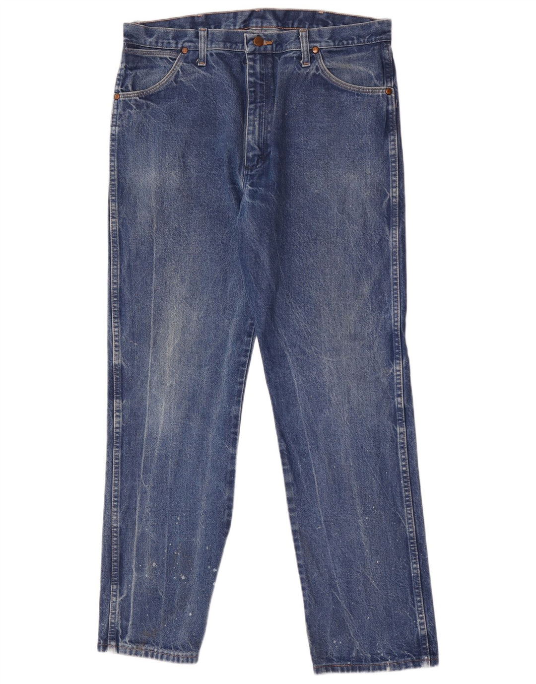Wrangler Herren Straight Jeans W36 L32 Blaue Baumwolle