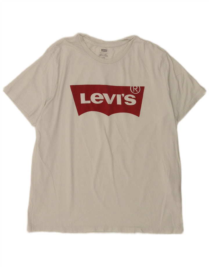 Levi's Herren-T-Shirt mit Grafik, Größe L, aus weißer Baumwolle