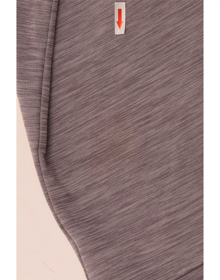 Nike Herren Dri Fit Pullover-Trainingsanzugoberteil mit Reißverschluss, XL, grau geflecktes Polyester