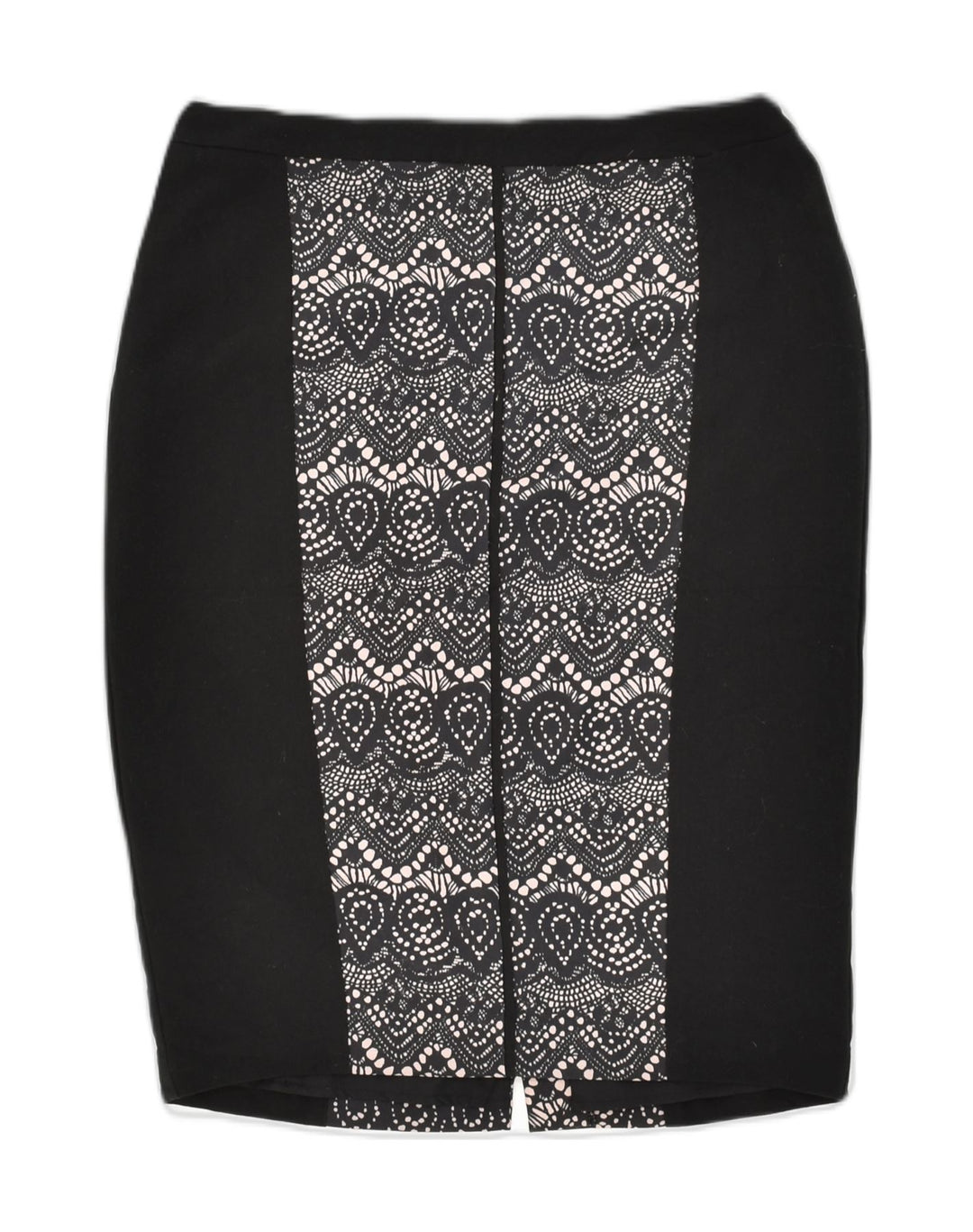 MOSSIMO Womens Pencil Skirt US 6 Medium W30 Black Paisley Polyester | Vintage Mossimo | Thrift | Second-Hand Mossimo | Used Clothing | Messina Hembry 