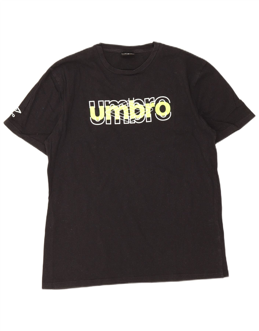 Umbro Herren Grafik-T-Shirt-Oberteil aus mittelschwarzer Baumwolle