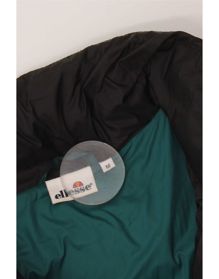 Ellesse Herren Wattierte Jacke UK 38 Mittelblaues Colourblock-Nylon