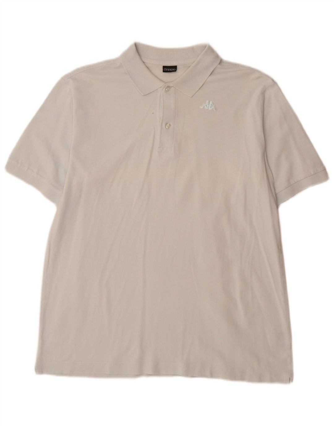 Kappa Herren-Poloshirt aus mittelweißer Baumwolle