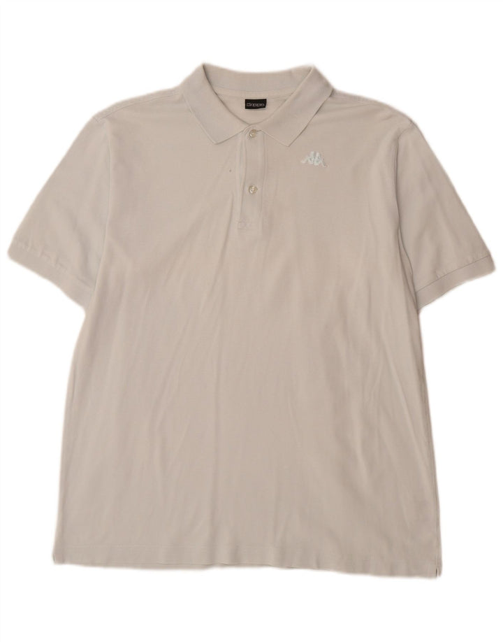 Kappa Herren-Poloshirt aus mittelweißer Baumwolle
