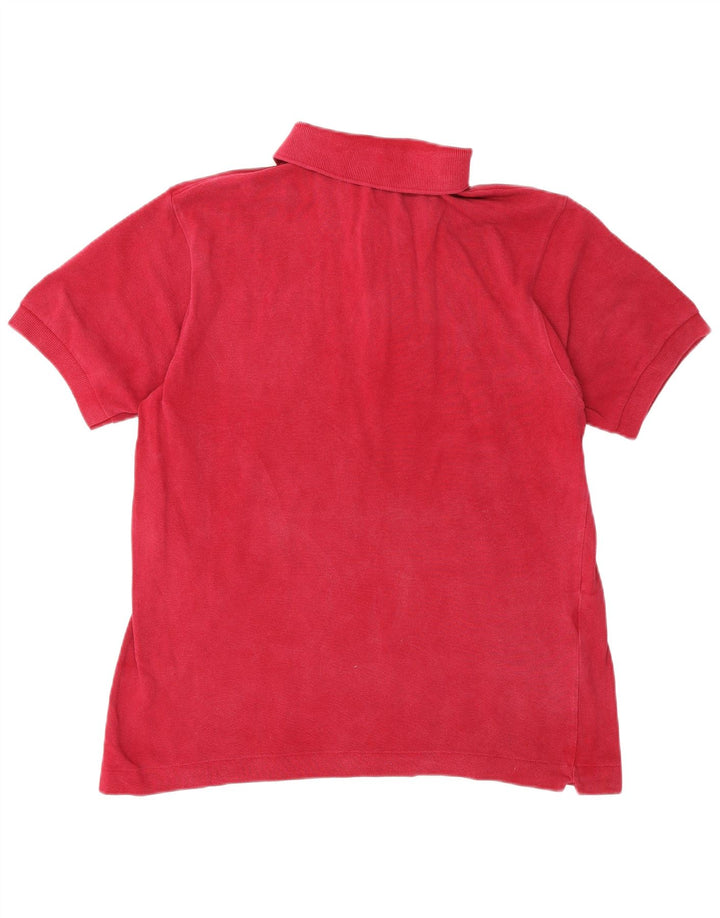 Lacoste Herren-Poloshirt, Größe 4, mittlere burgunderrote Baumwolle