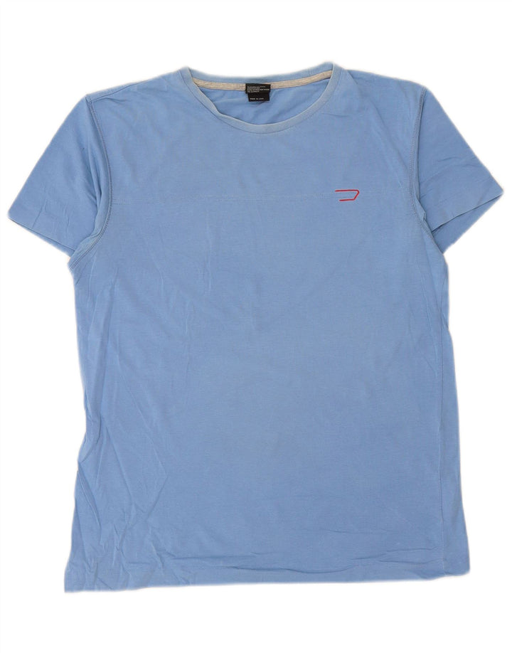 DIESEL Herren T-Shirt Top mittelblaue Baumwolle