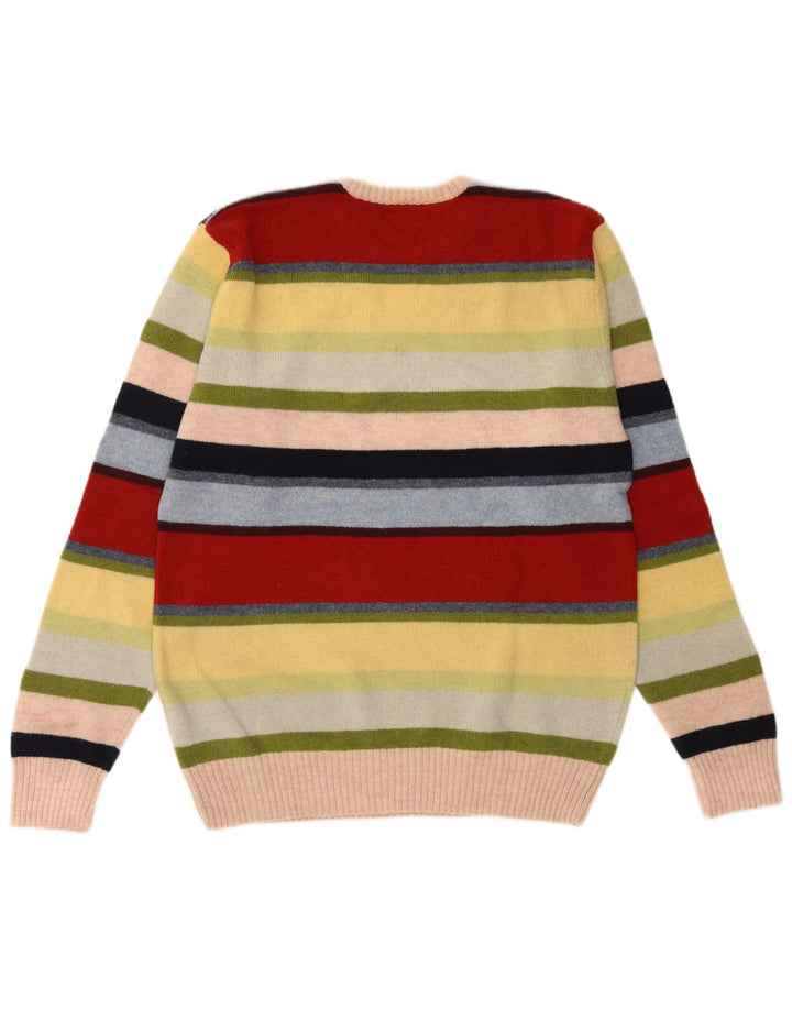 Kappa Herren-Pullover mit Rundhalsausschnitt, groß, mehrfarbig, gestreift, Wolle