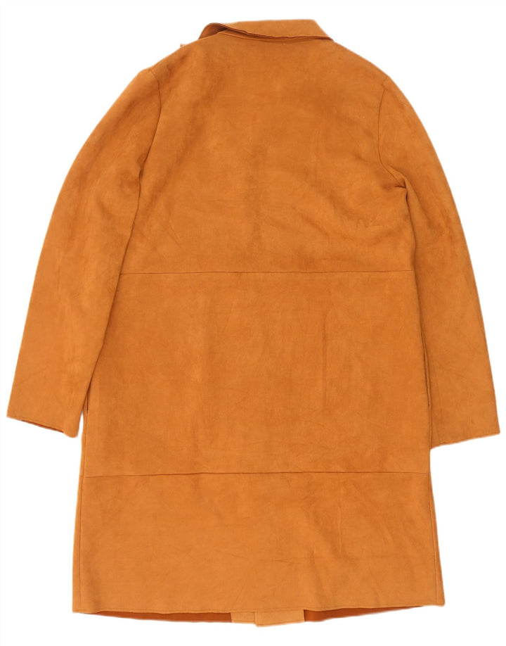 Zara Damen offener Wildledermantel UK 18 XL Braun