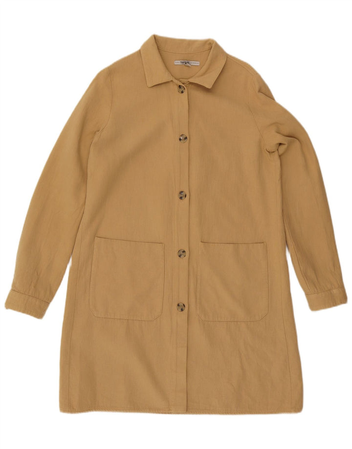 Zara Damen Übergroßer Mantel UK 6 XS Beige