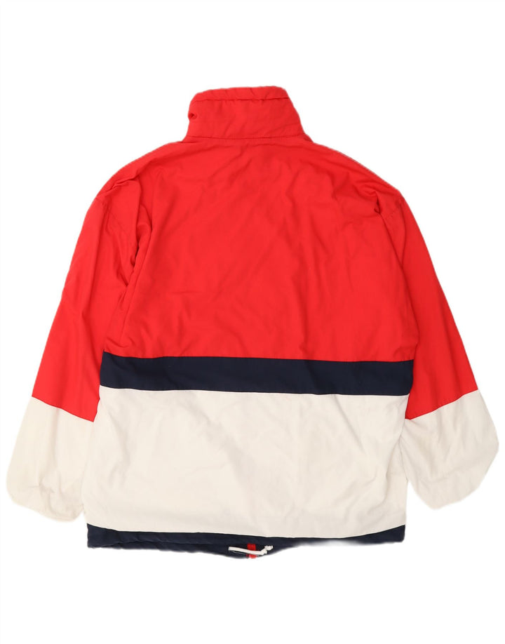 Vintage Herren Trainingsanzug Top Jacke XL Rot Farbblock