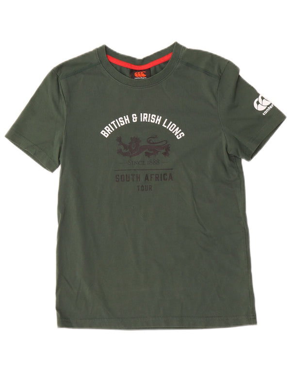 Canterbury T-Shirt mit Grafik für Jungen, 9–10 Jahre, grüne Baumwolle