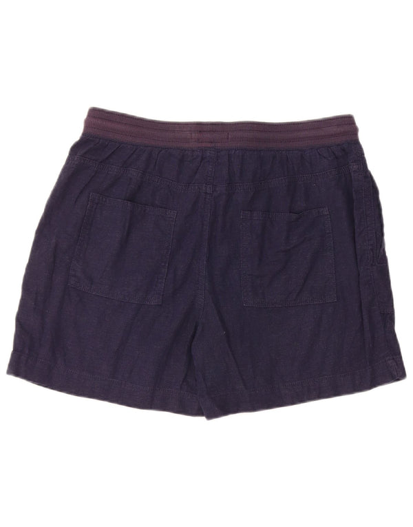 Marks & Spencer Damen Chinoshorts UK 12 Medium W32 Marineblaues Leinen