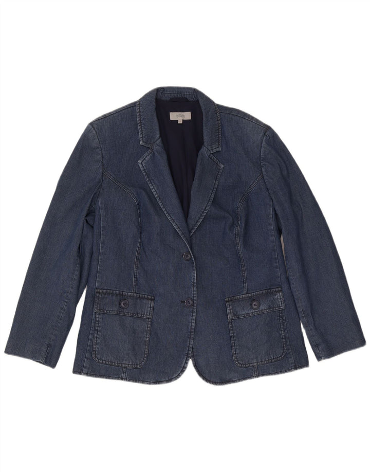 Marks & Spencer Damen 2-Knopf-Blazerjacke UK 22 3XL Marineblau Lyocell