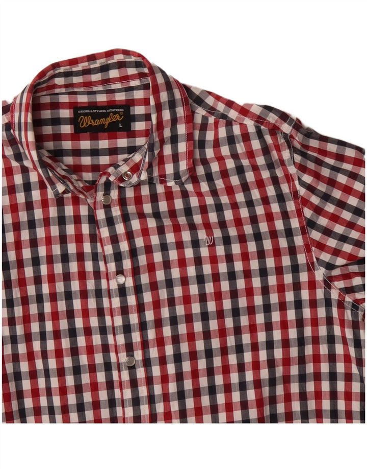 Wrangler Herrenhemd, groß, mehrfarbig, Gingham-Baumwolle