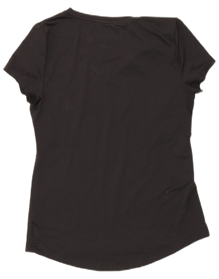 Fila Damen T-Shirt Top UK 6 XS Schwarz Polyester