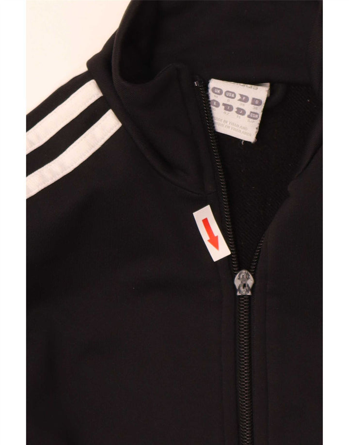 Adidas Damen-Trainingsanzug, UK 10, Größe S, Schwarz, Polyester